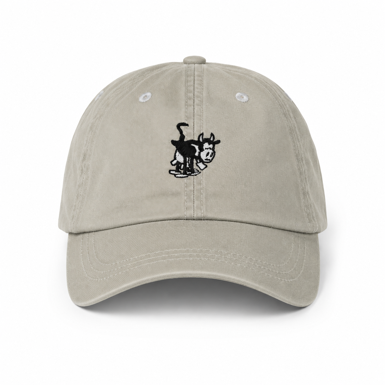 Unstructured Stone Wash OG Cow Baseball Cap