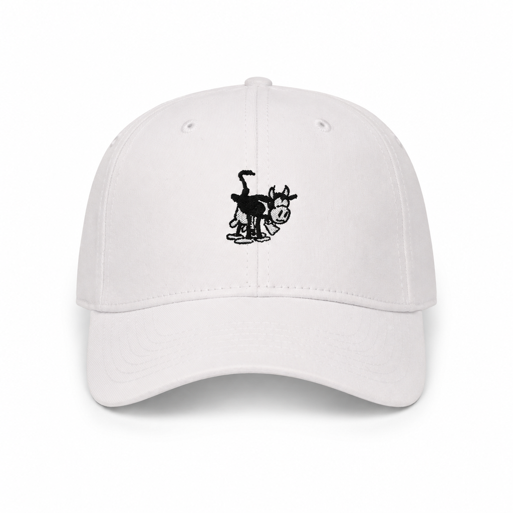 Structured White OG Cow Baseball Cap