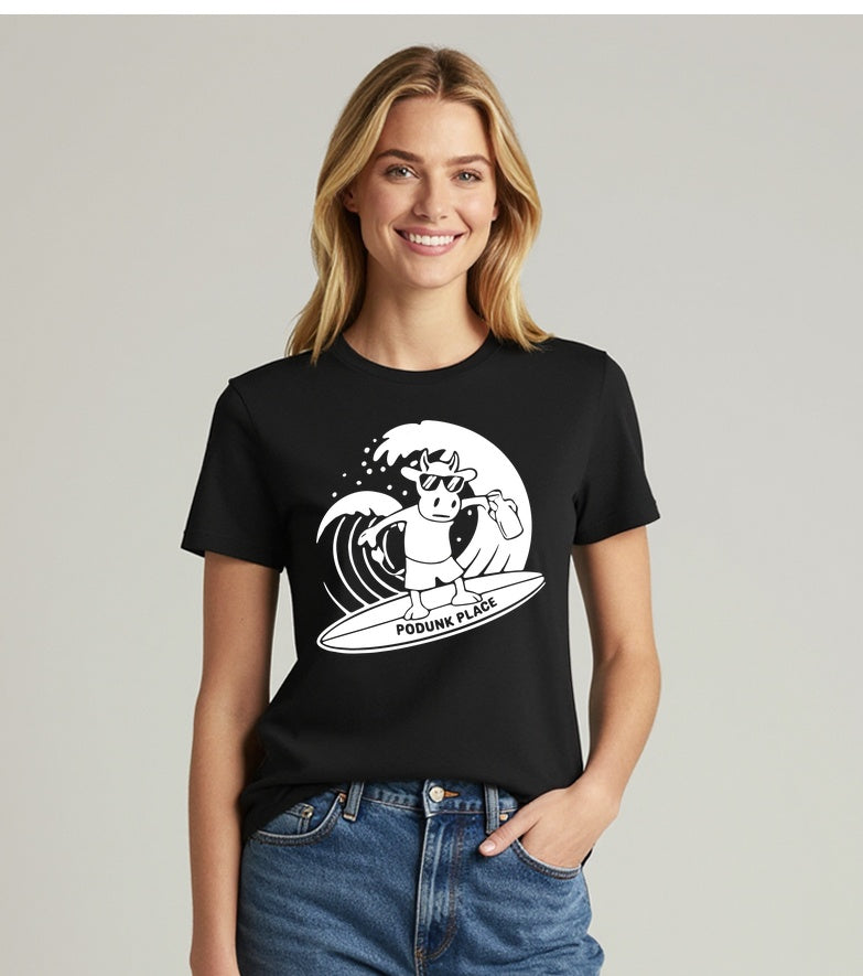 Surfing Cow Tee