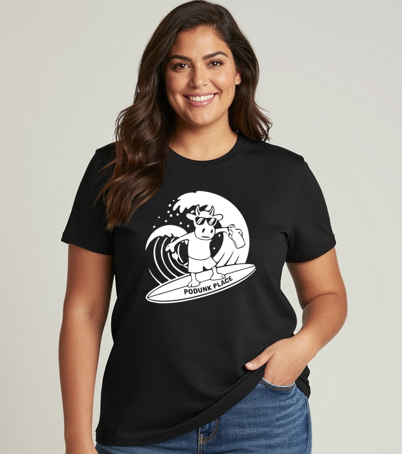 Surfing Cow Tee