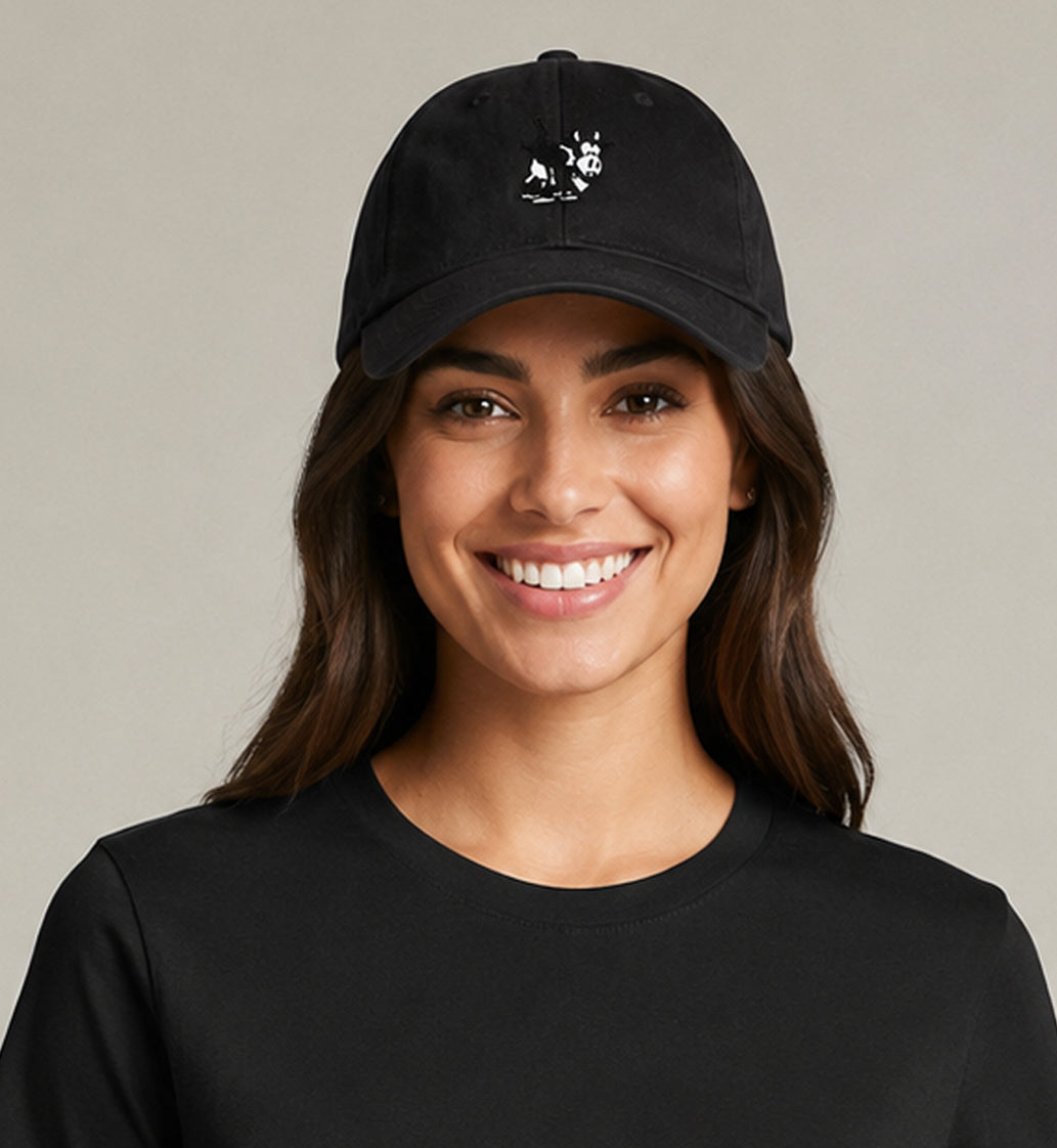 Structured Black OG Cow Baseball Cap