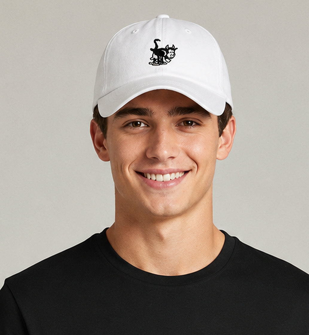 Structured White OG Cow Baseball Cap