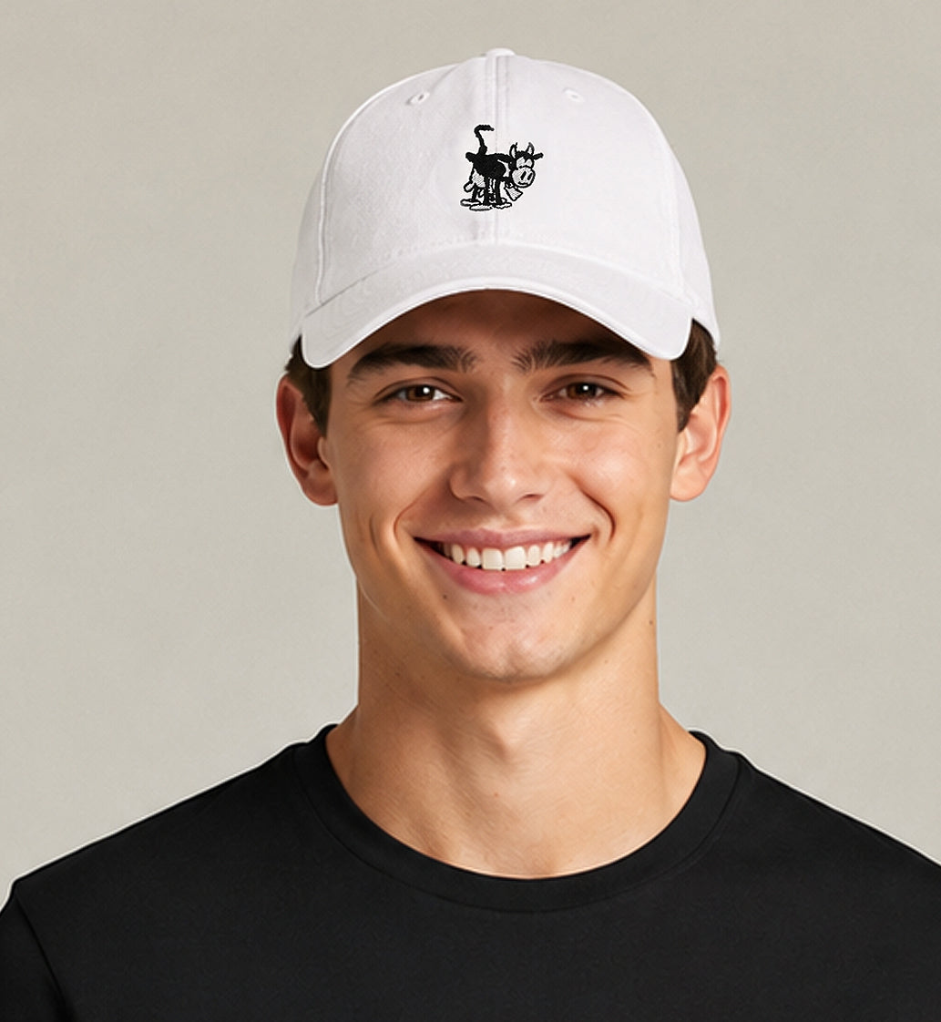 Unstructured White OG Cow Baseball Cap